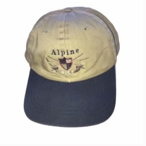 Fahrenheit Alpine Golf Tan & Navy Blue Baseball Hat
